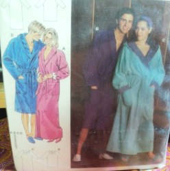 4710 HIM/HER WRAP ROBE LENGTHS HOOD OR NOT PATTERN 14-24,36-46